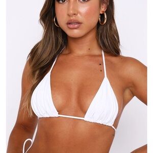 White fox Golden Hour Bikini Top White